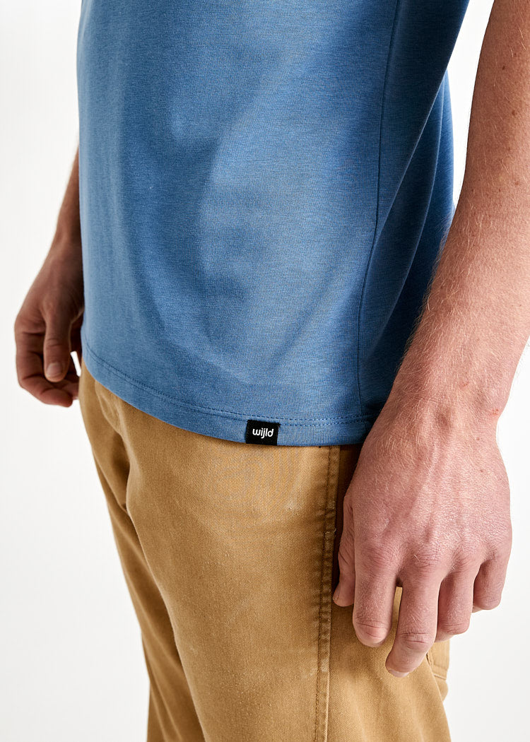 Wijld Alex Woodshirt Herren Bijou Blue Lyocell