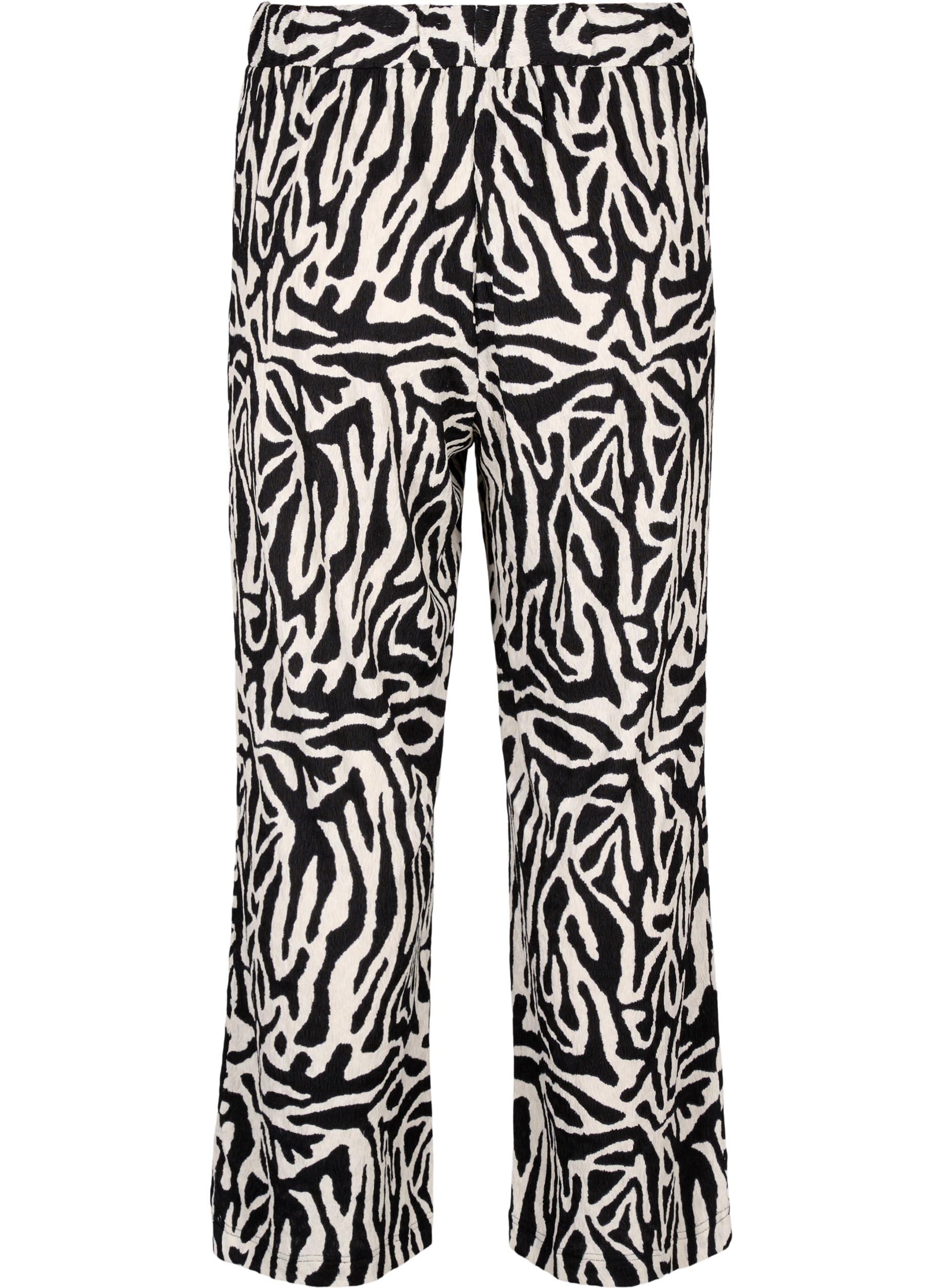 Zizzi Hose Zebraprint Große Größen mit Taschen