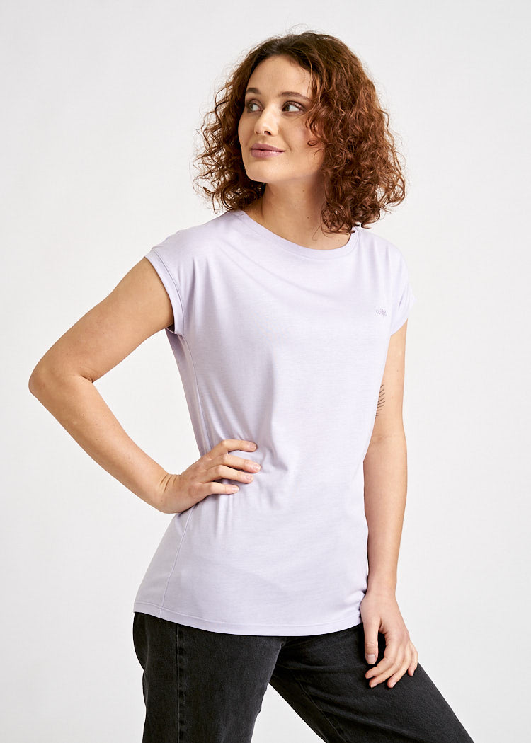 Wijld Elena Orchid Petal Damen T-Shirt Slim Rosa Lyocell
