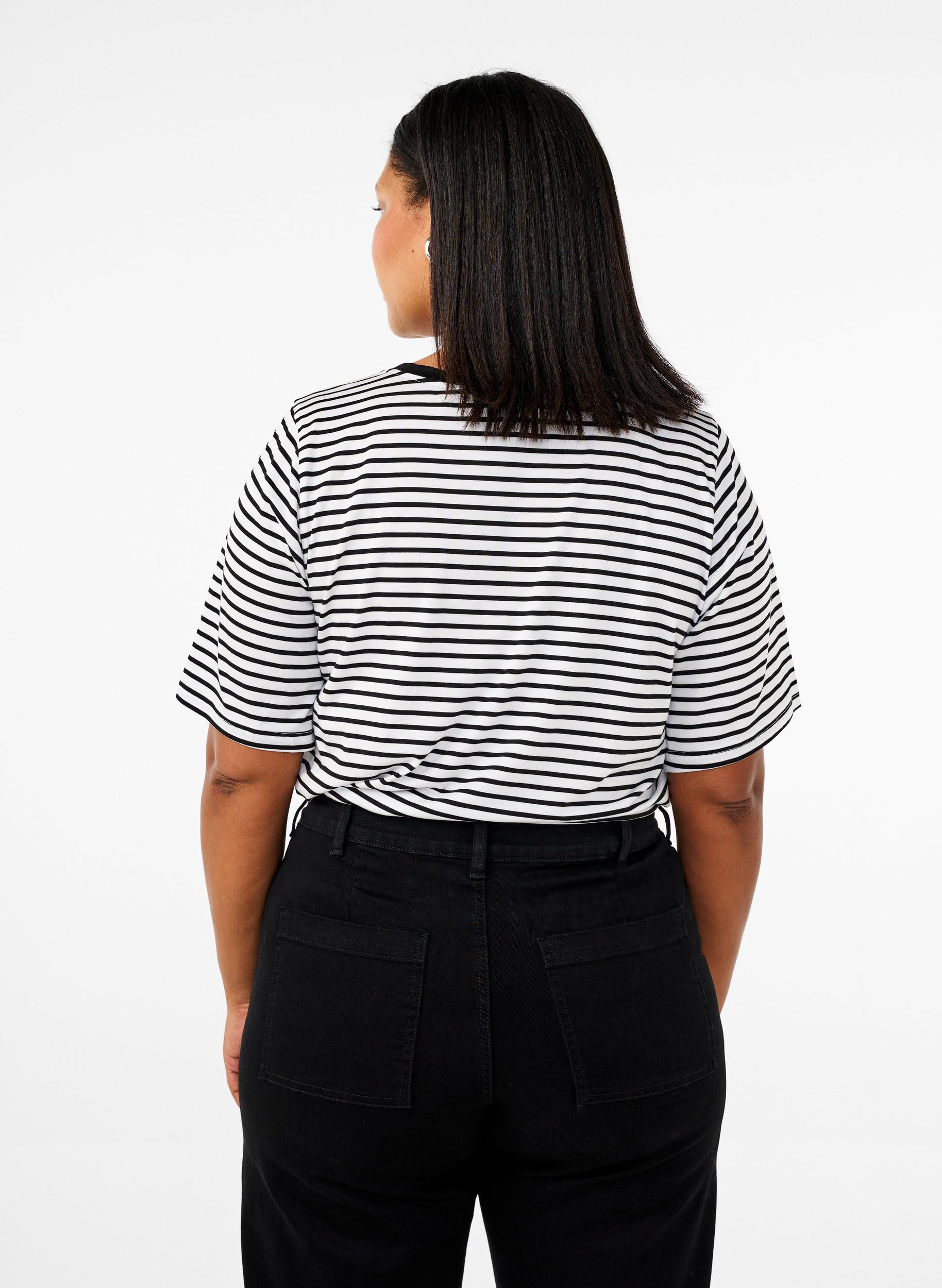 Zizzi T-Shirt Damen Rundhals Modal Print Große Größen