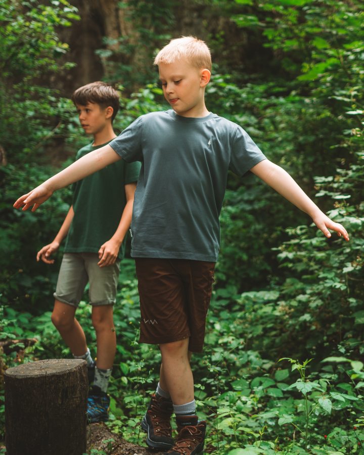NIKIN TreeShirt Kids T-Shirt Steel Blue Bio-Baumwolle