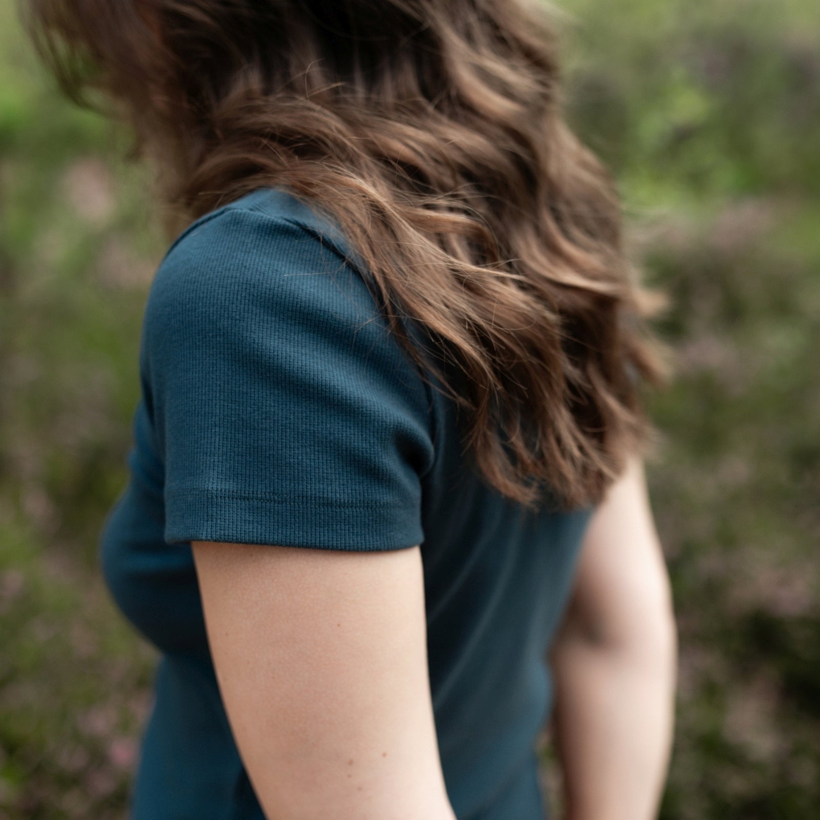 Nordlicht Ylva Ripp T-Shirt grün Bio-Baumwolle Basic