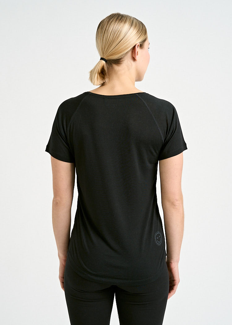 Wijld Fanny Black Gray Damen Sportshirt Atmungsaktiv