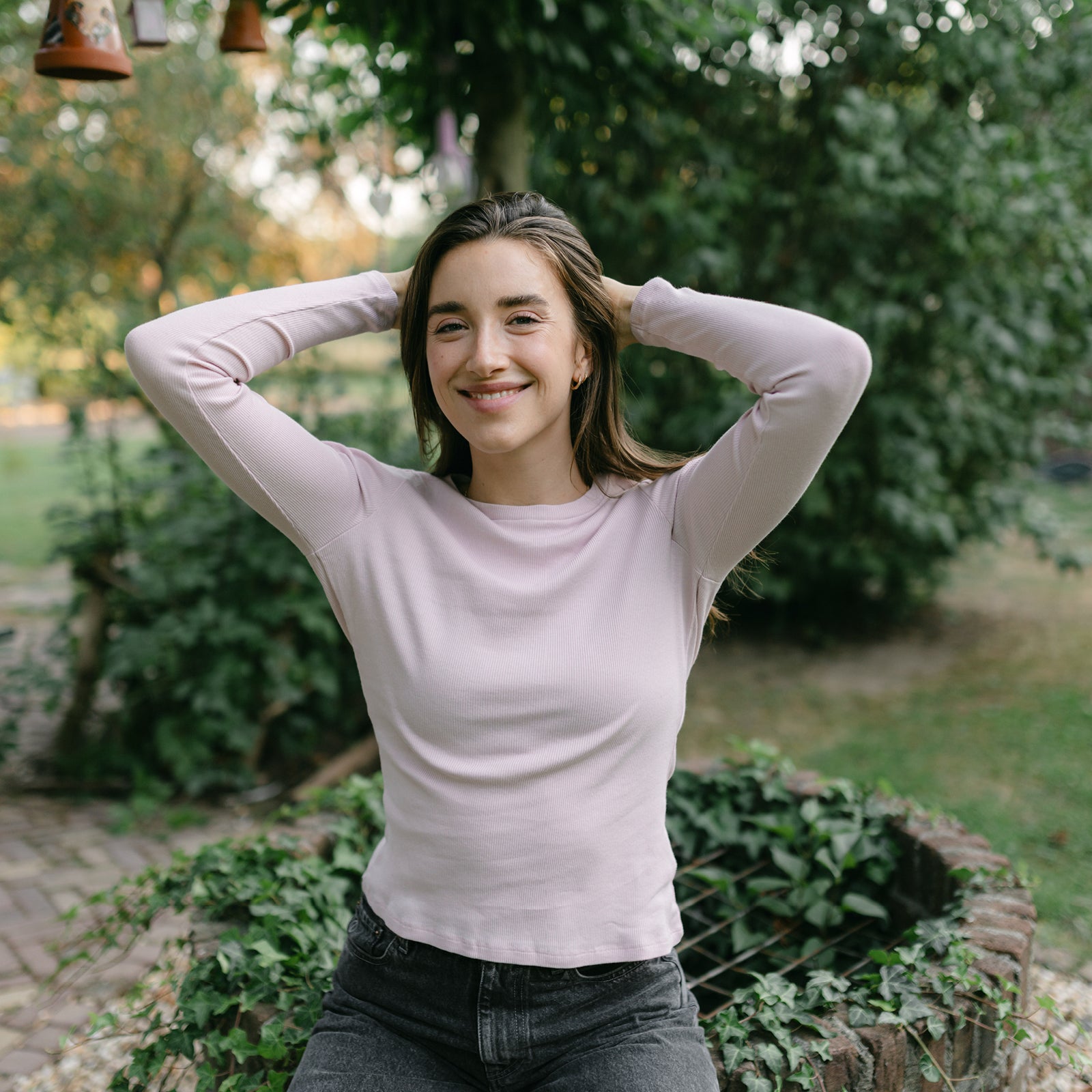 NORDLICHT Lica Ripp Langarmshirt Rosa Bio