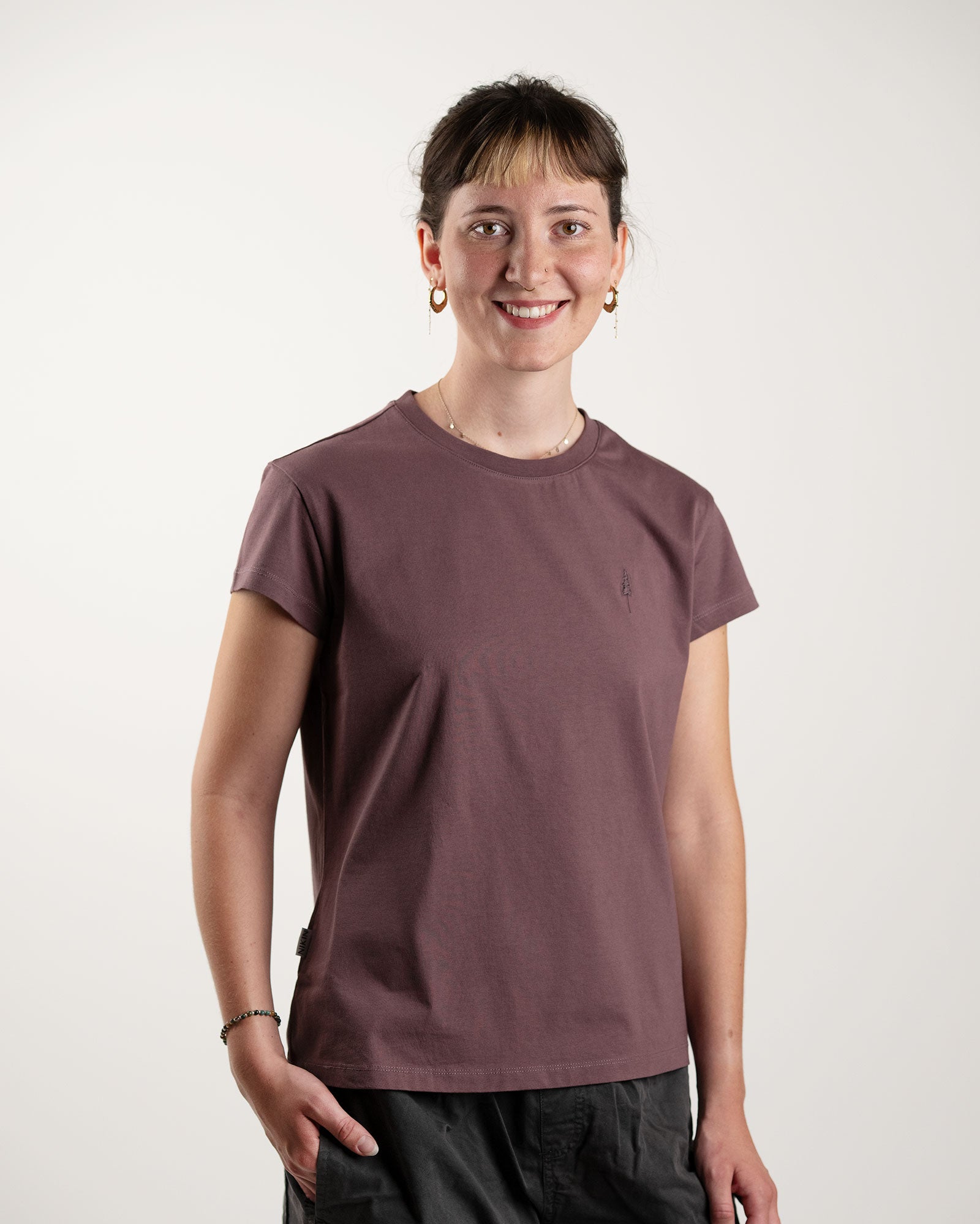 NIKIN TreeShirt Women T-Shirt Cocoa Braun Bio-Baumwolle GOTS