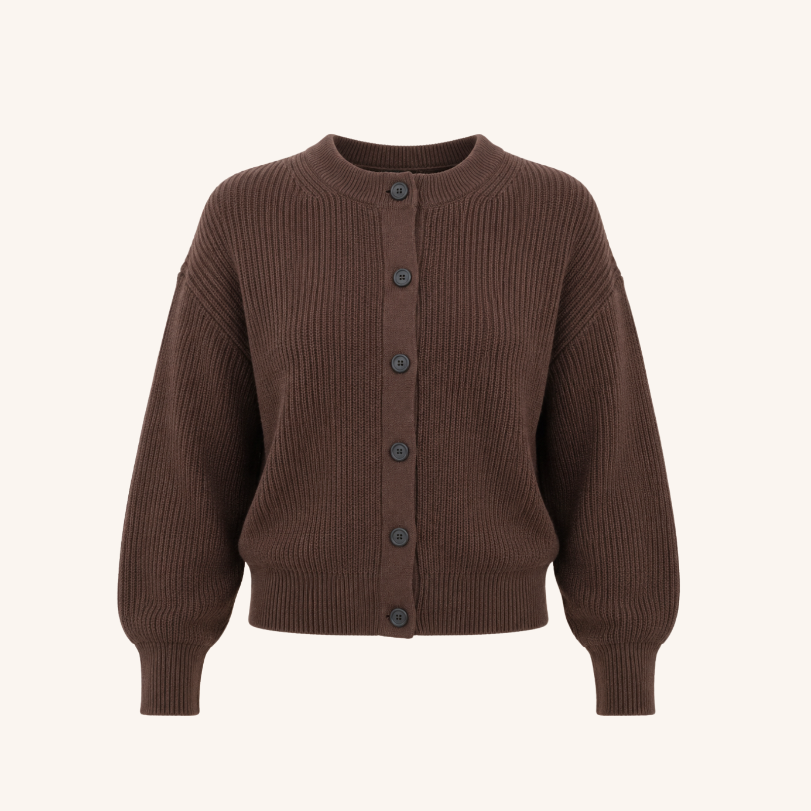 NORDLICHT Strickjacken Romy Strickjacke Braun Baumwolle