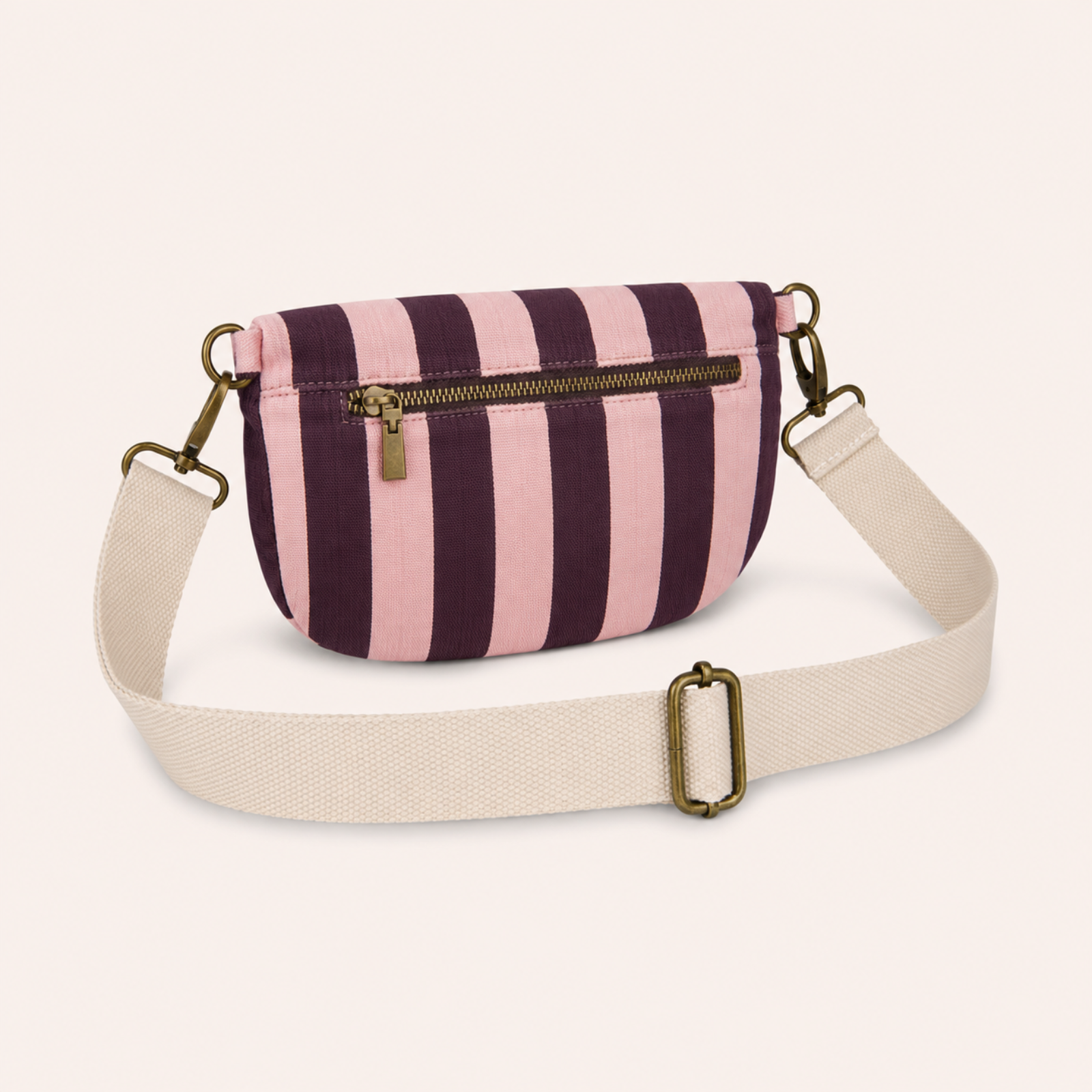 NORDLICHT Tomma Bauchtasche Rosa Streifen Canvas