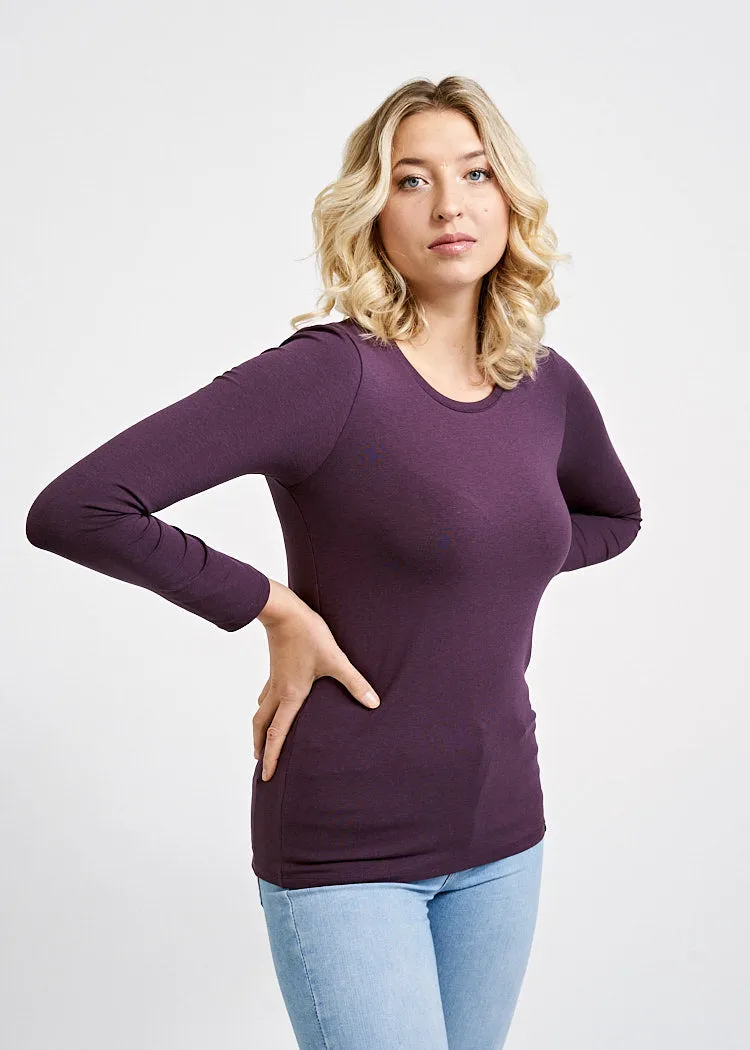 Wijld Maya Langarmshirt Lyocell Plum Perfect