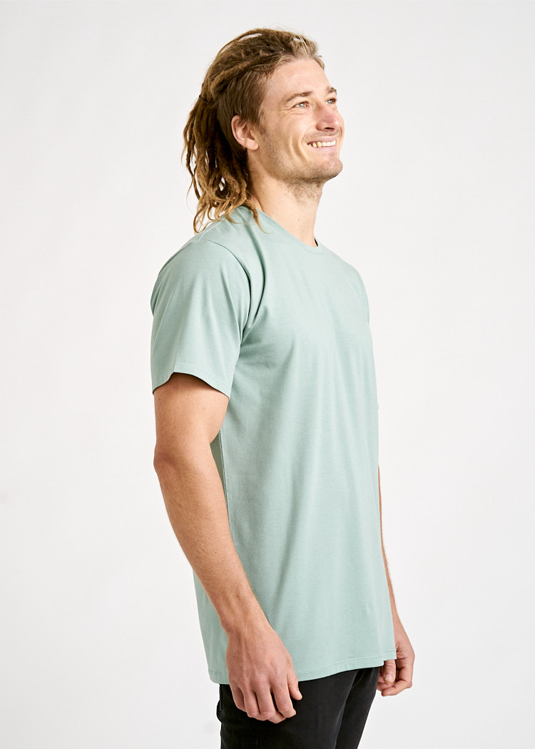 Wijld Timo Green Bay Herren T-Shirt Grün Lyocell Elasthan
