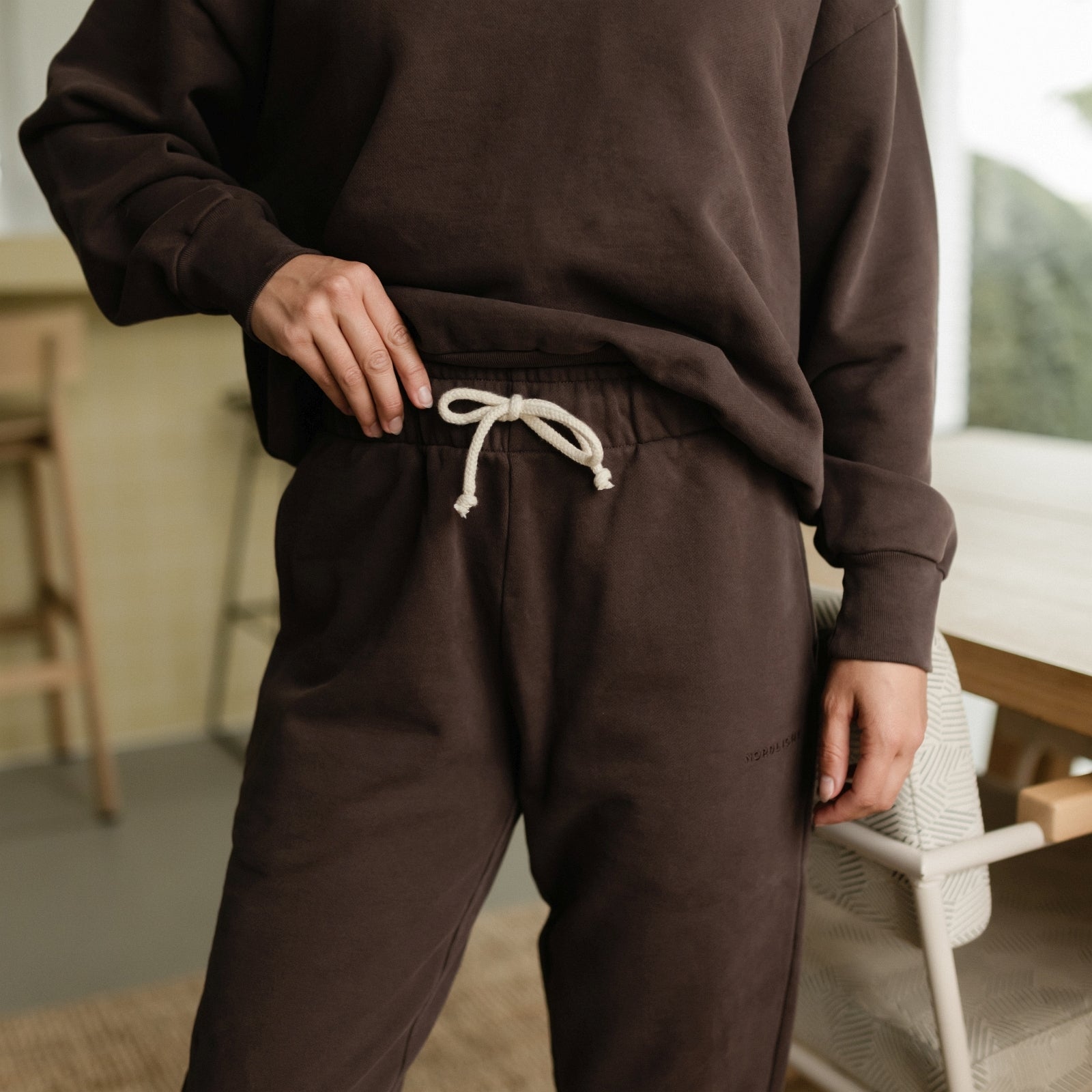 NORDLICHT Nova Sweatpants Braun Recycling-Baumwolle