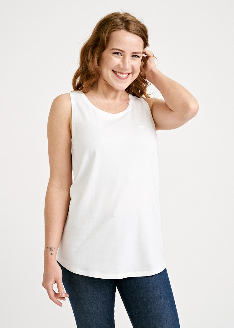 Wijld Sleeveless Top Damen Bright White Gr.S Lyocell