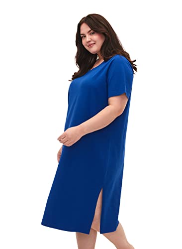Zizzi Dresses Kleid Baumwolle kurze Ärmel Große Größen
