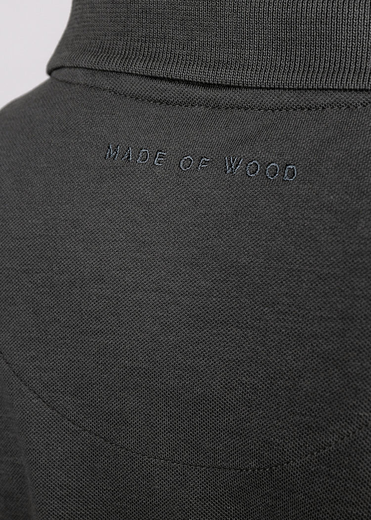 Wijld Polo-Shirt Damen Dark Gray Holz Lyocell