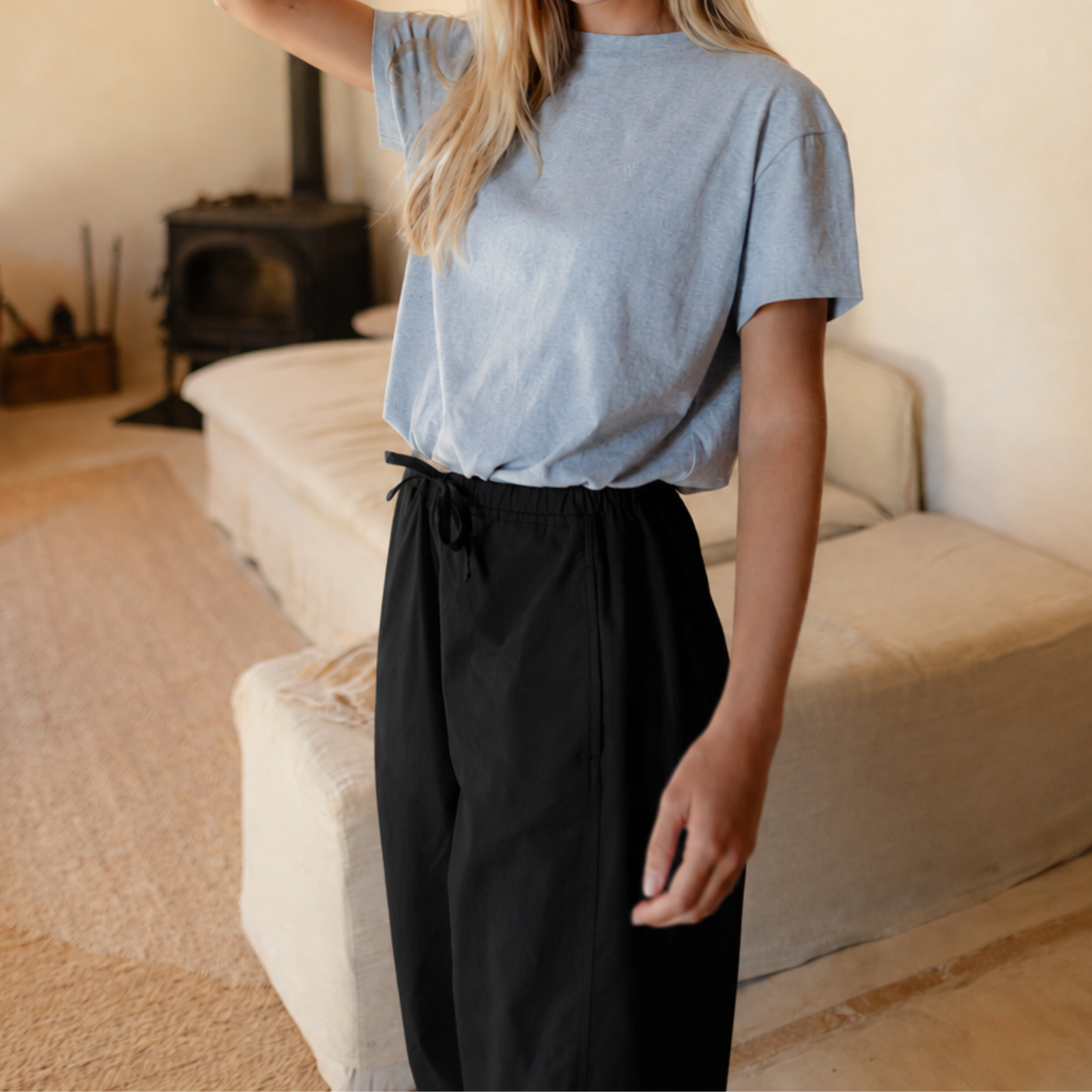 NORDLICHT Britt T-Shirt Loose Fit Bio-Baumwolle Blau