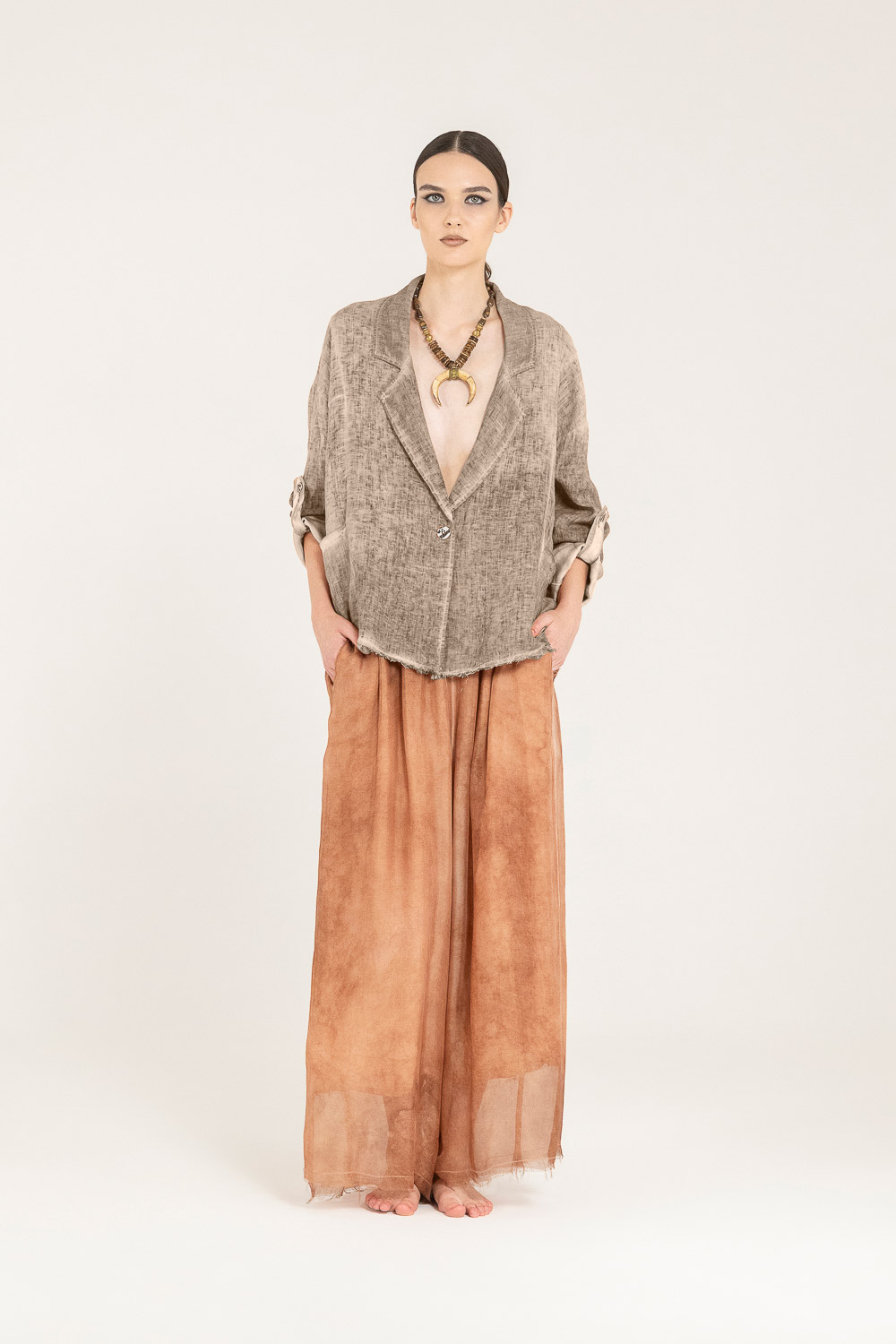Sanctamuerte Capispalla Blazer Over Blazer Leinen Boxy