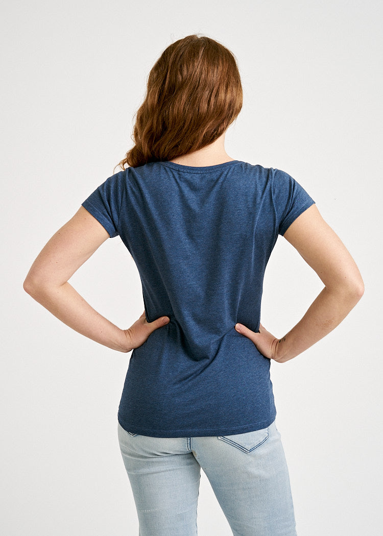 Wijld Waves WoodShirt Damen T-Shirt Print Relaxed Slim