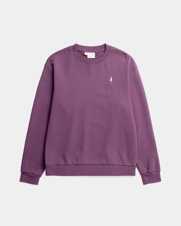 NIKIN TreeSweater Relaxed Pullover Dusted Grape Bio-Baumwolle