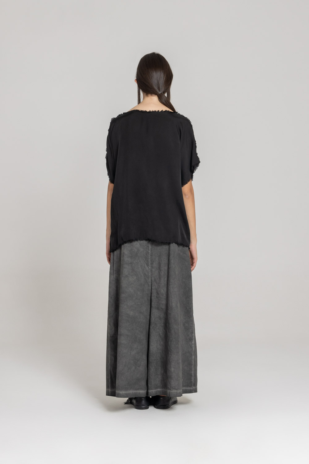 Sanctamuerte T-Shirt Over Girocollo Shirt Viskosesatin Kurzarm