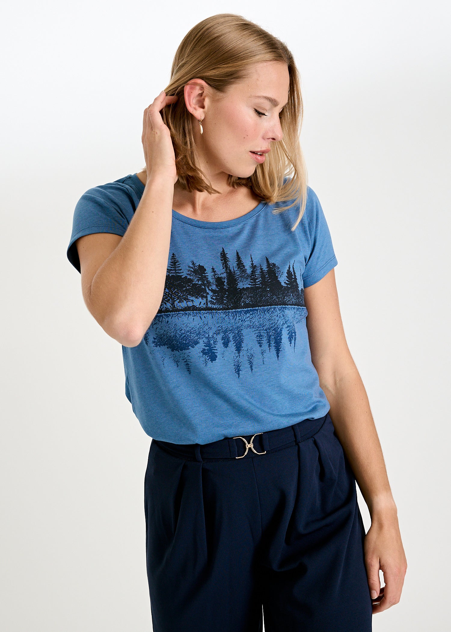 Wijld Lena WoodShirt Damen Reflectionstripe gestreift