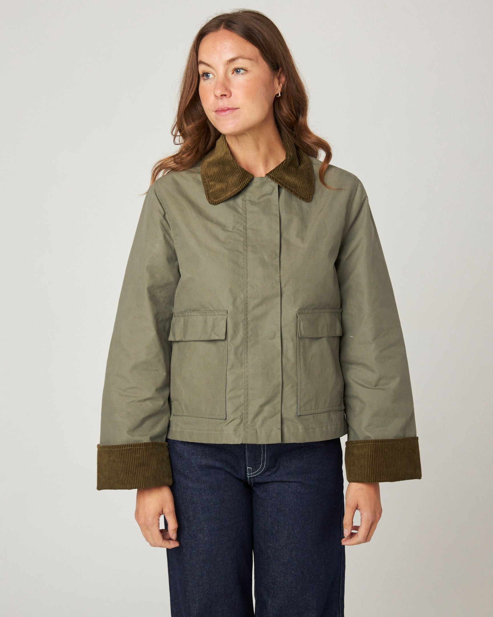 Peregrine Lomax Damenjacke Olive XS Wachs