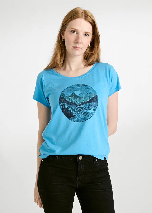 Wijld Lena Woodshirt Damen Lined Landscape Print