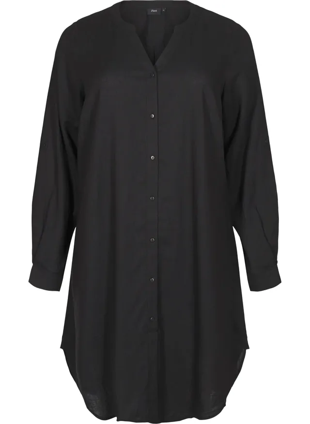 Zizzi Blouses Shirts Bluse Leinen Viskose 42-44