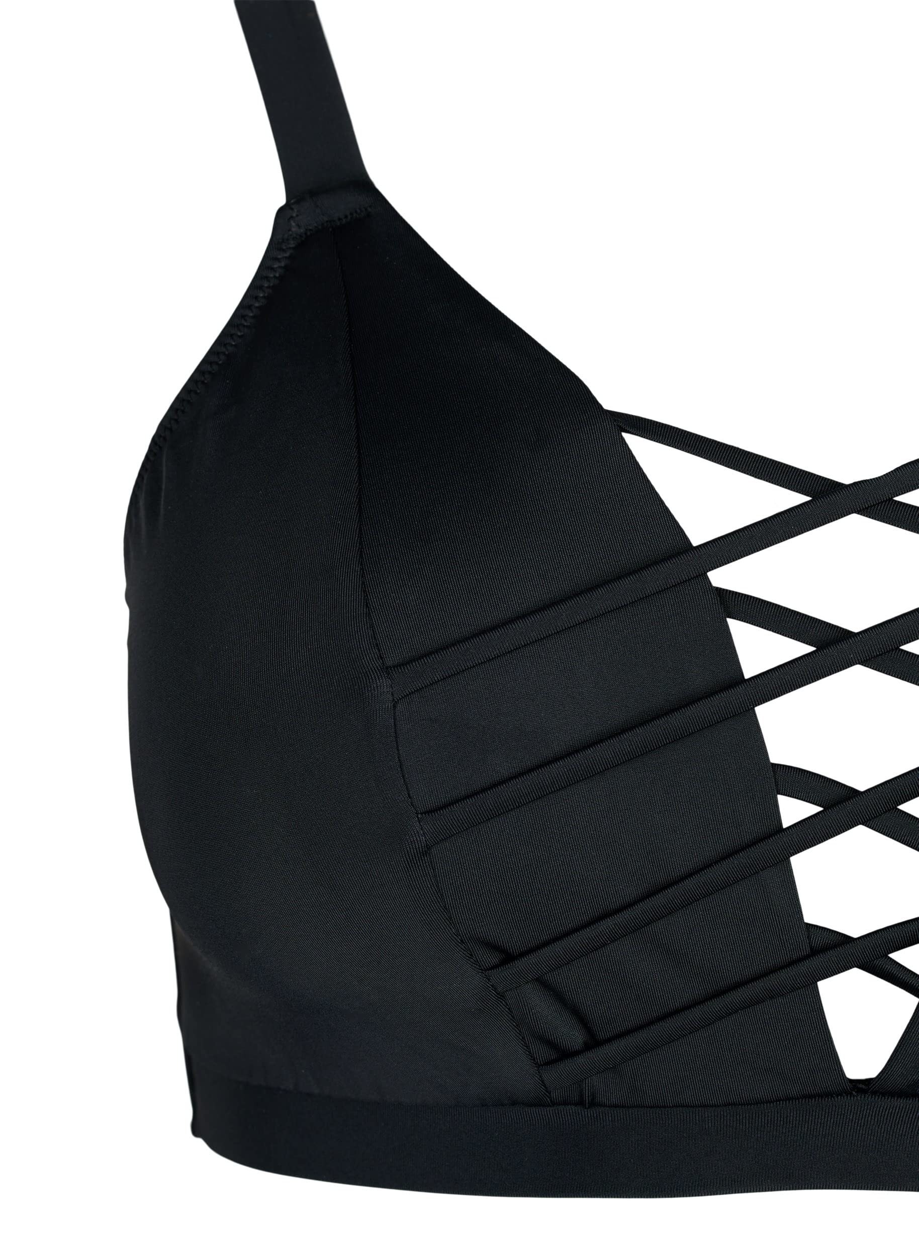 Swim by Zizzi Bikini-Top Bänderdetail Gr.42 Ohne Bügel
