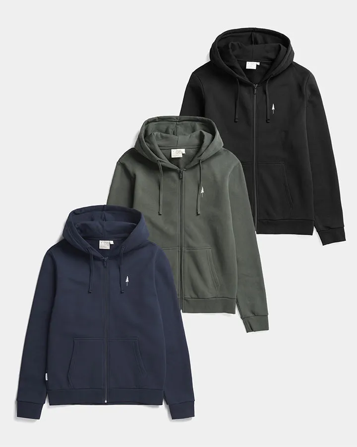 NIKIN TreeHoodie Jacket Hoodie 3er-Pack Bio-Baumwolle Alltag