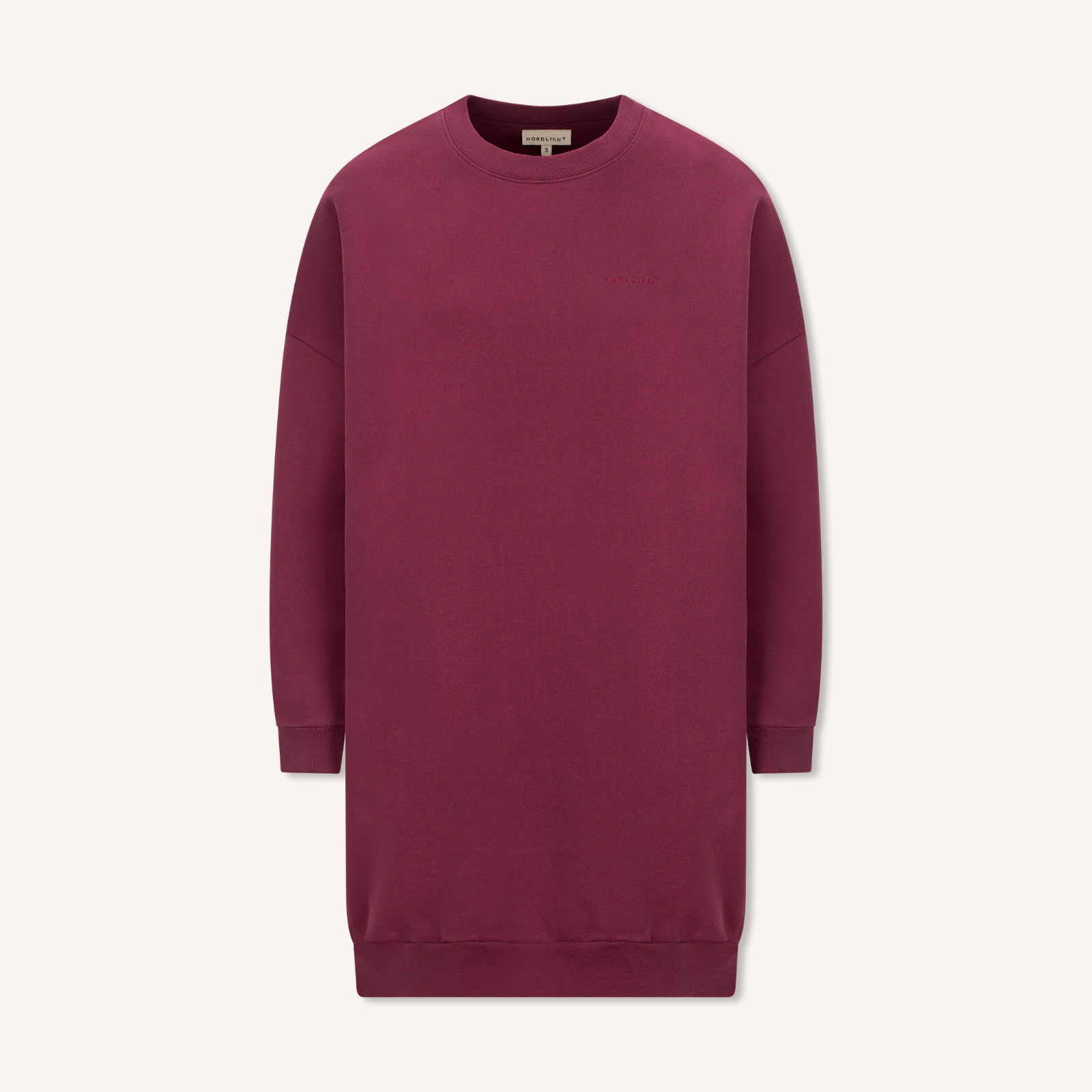 NORDLICHT Malin Sweat Kleid Rot Bio-Baumwolle