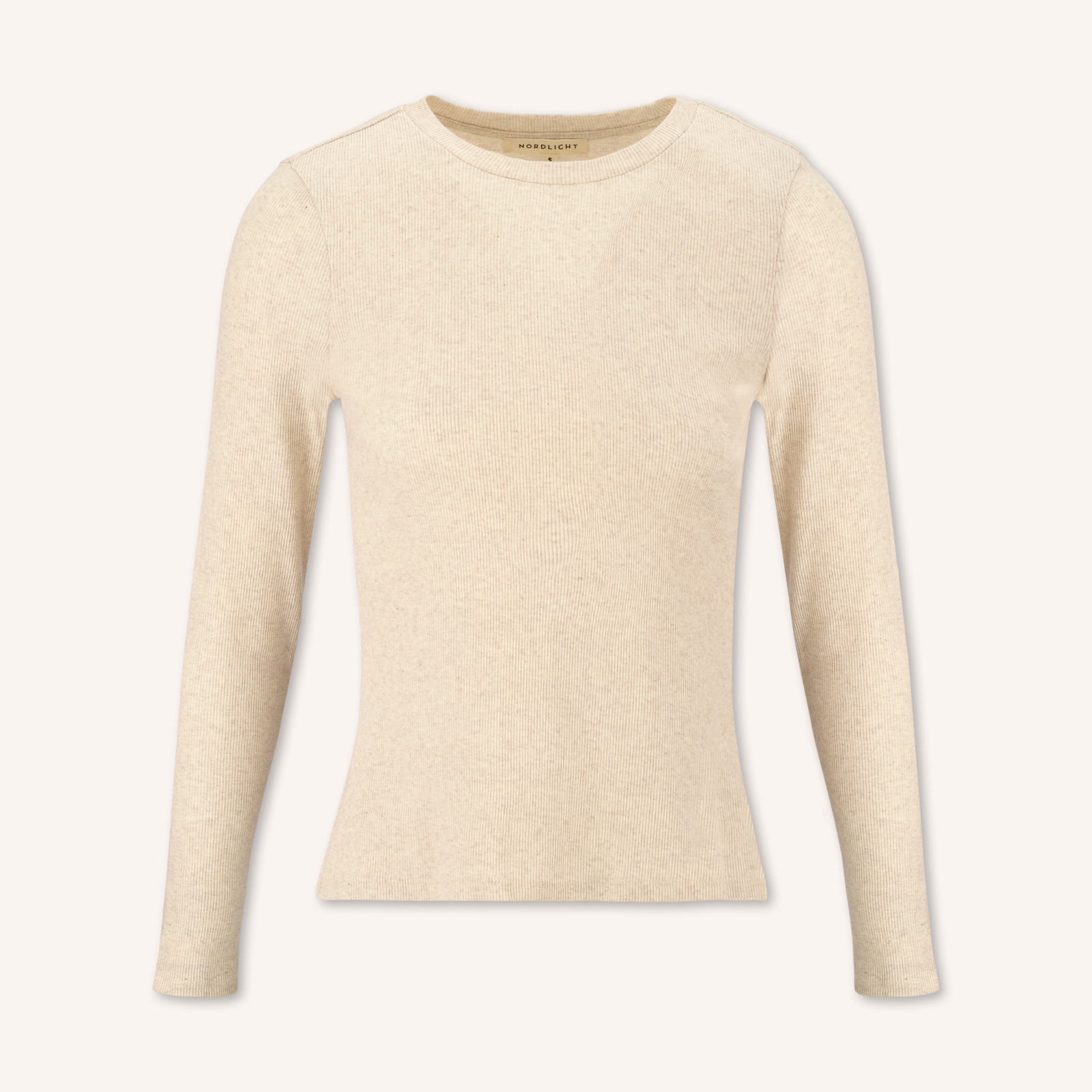 NORDLICHT Lica Ripp Langarmshirt Natur Bio-Baumwolle