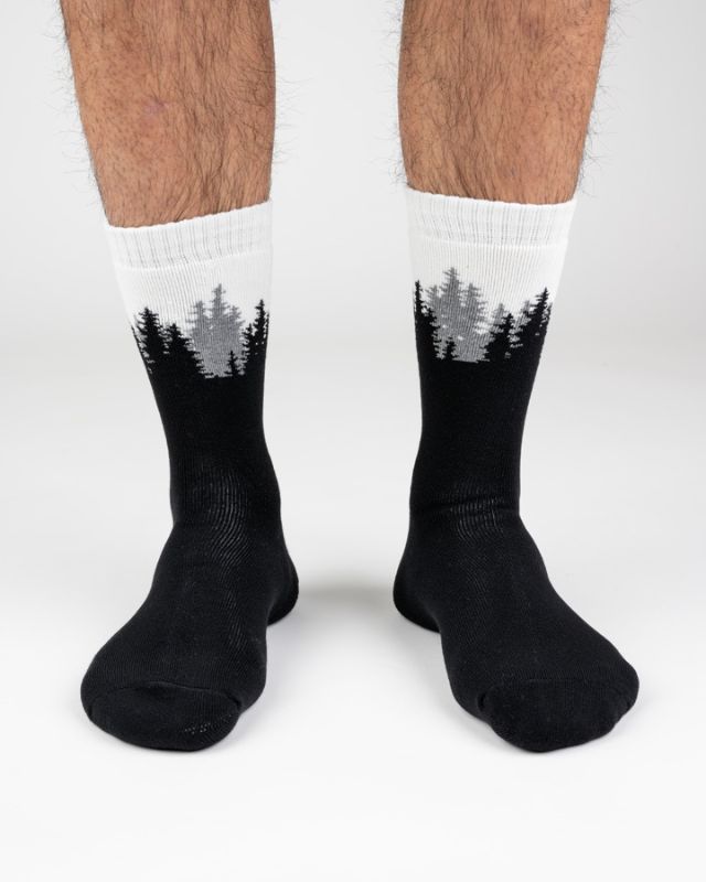 NIKIN TreeSocks Cosy Double Socken Forest Black Bambus