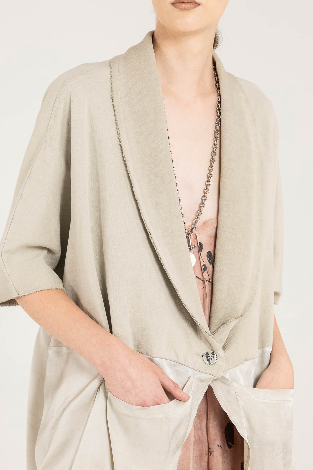 Sanctamuerte Capispalla Blazer Jacke Kimono Baumwolle kurz