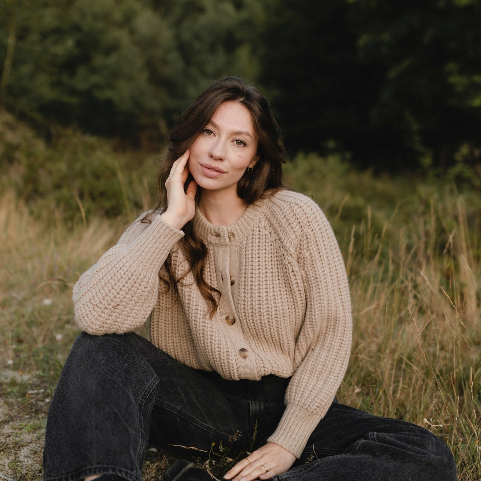Nordlicht Mette Strickjacke Cardigan recycelte Wolle