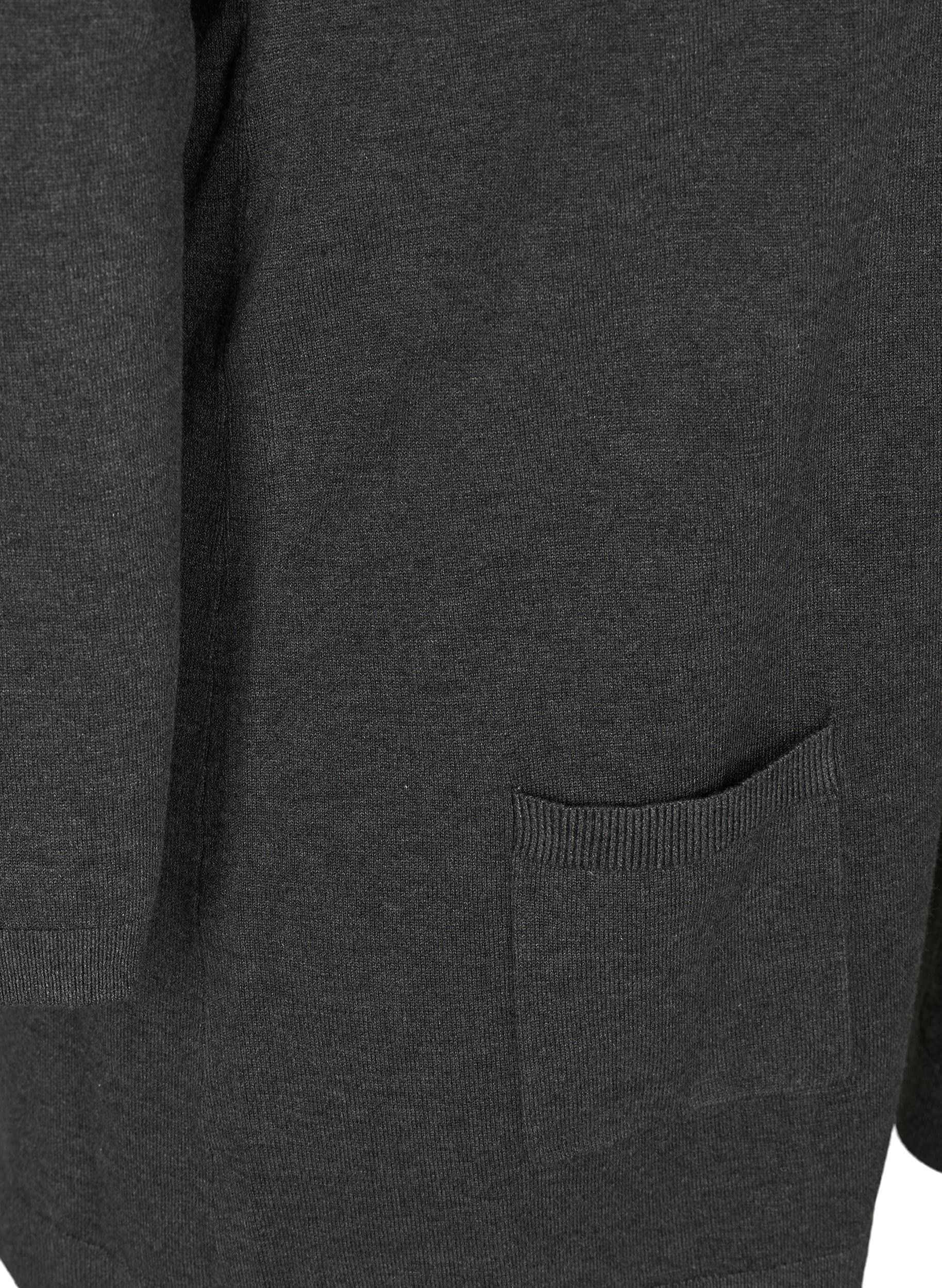 Zizzi Cardigans Strickjacke Damen lang 42-44 Grau