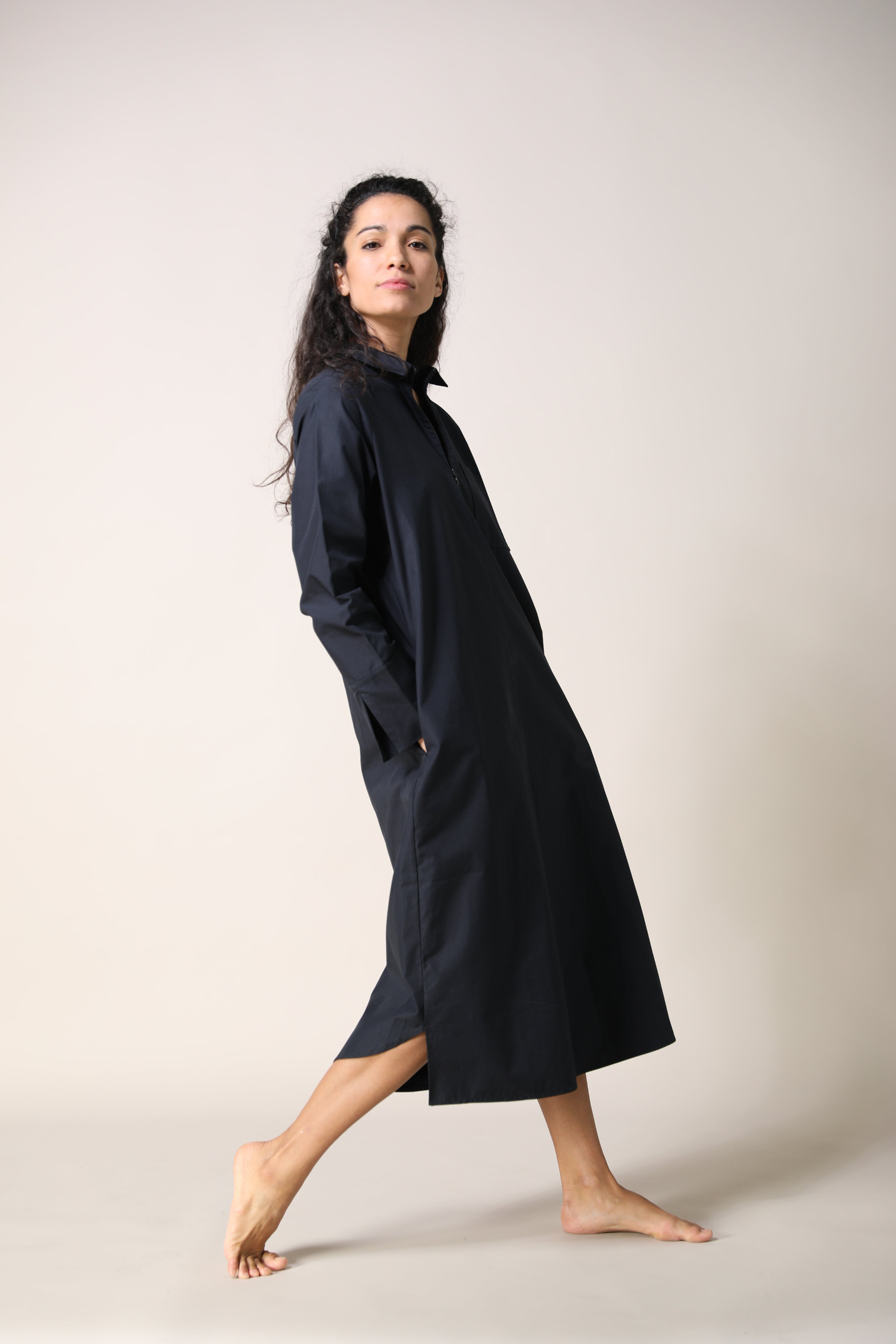 Christiane Strobel Kleider IVY Hemdblusenkleid Bio-Baumwolle
