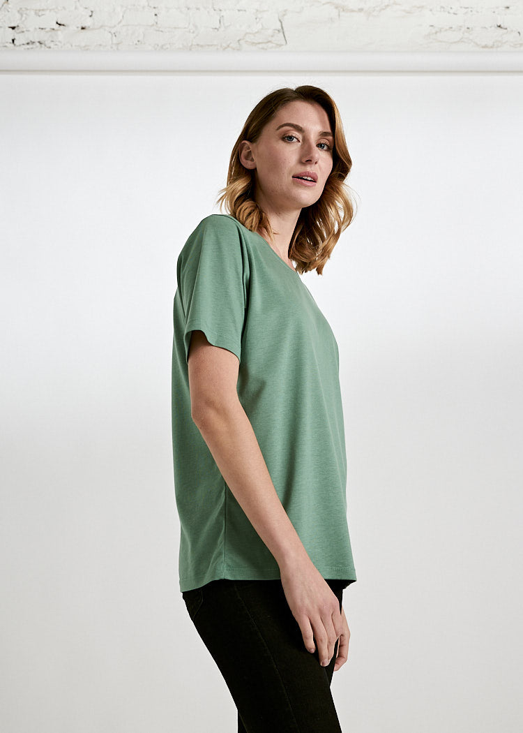 Wijld Tilda Comfrey Green Damen T-Shirt Lyocell Locker