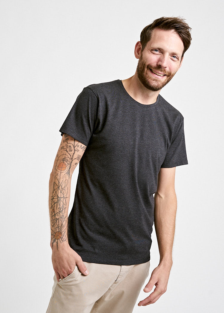 Wijld Alex WoodShirt Herren T-Shirt Anthrazit Holz