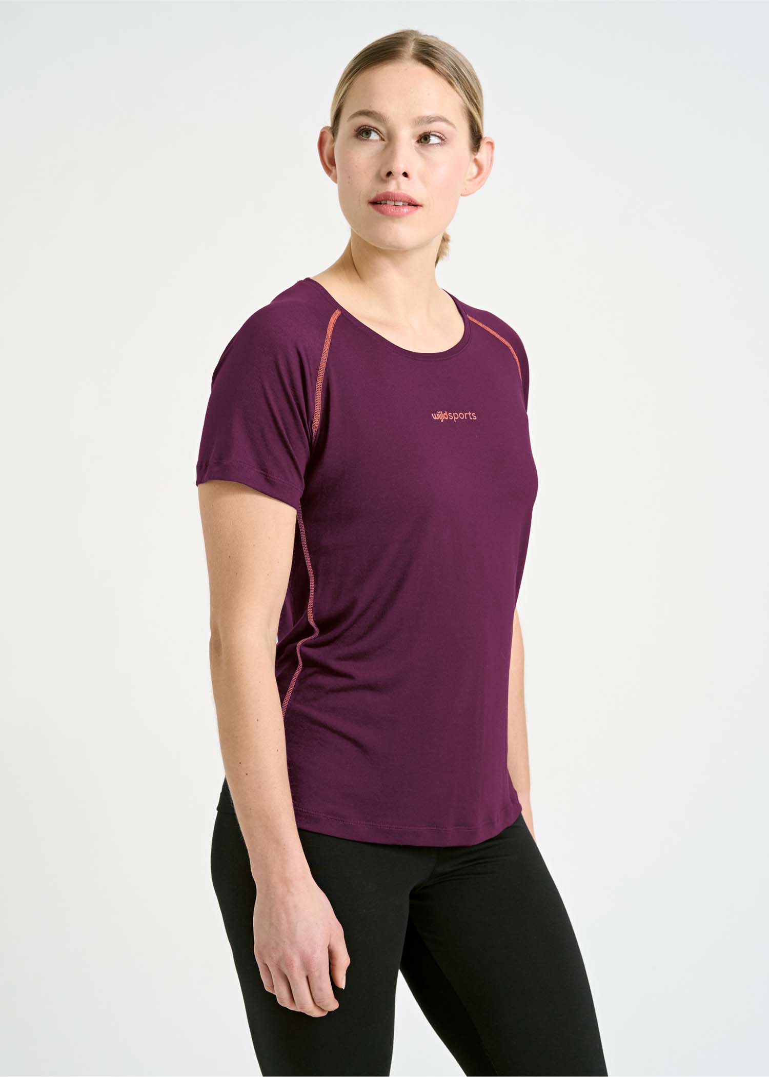 Wijld Fanny Purple Coral Damen Sportshirt Lyocell