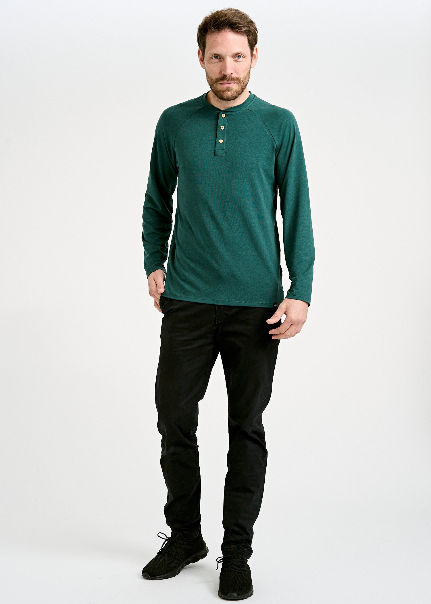 Wijld Fritz Herren Langarmshirt Sea Moss Lyocell
