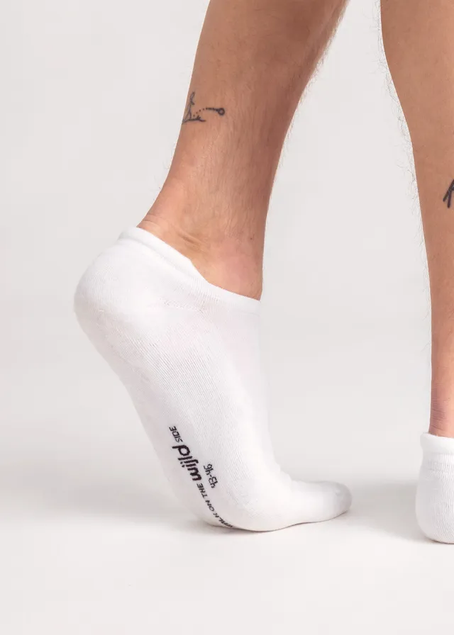 Wijld Woodsocks Sneakersocken Bright White Lyocell-Bio-Baumwolle