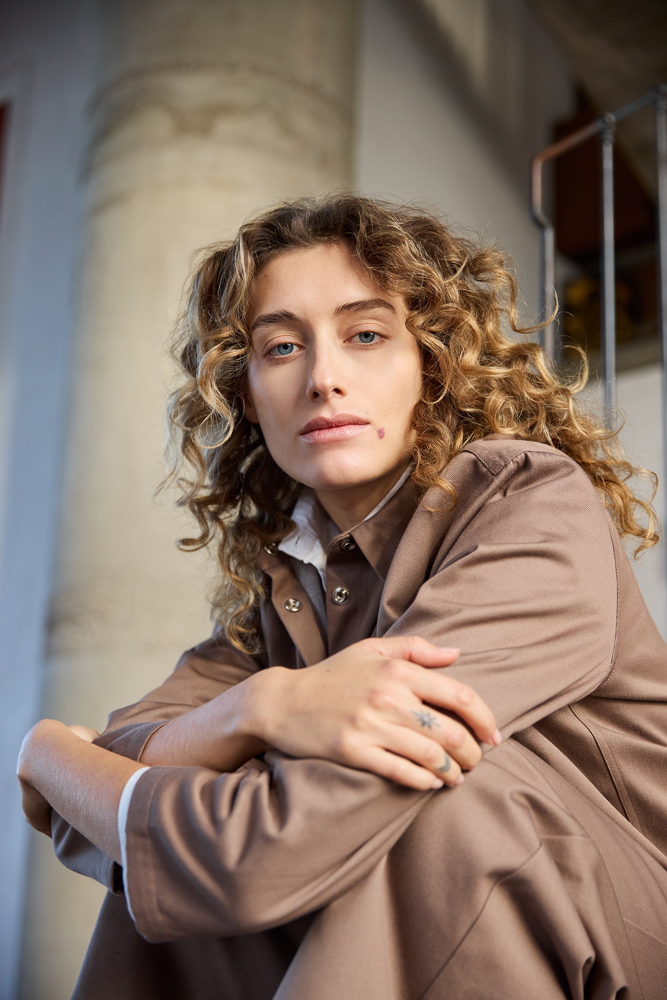Christiane Strobel BLANCHE Workwear-Jacke Baumwolle Caramel