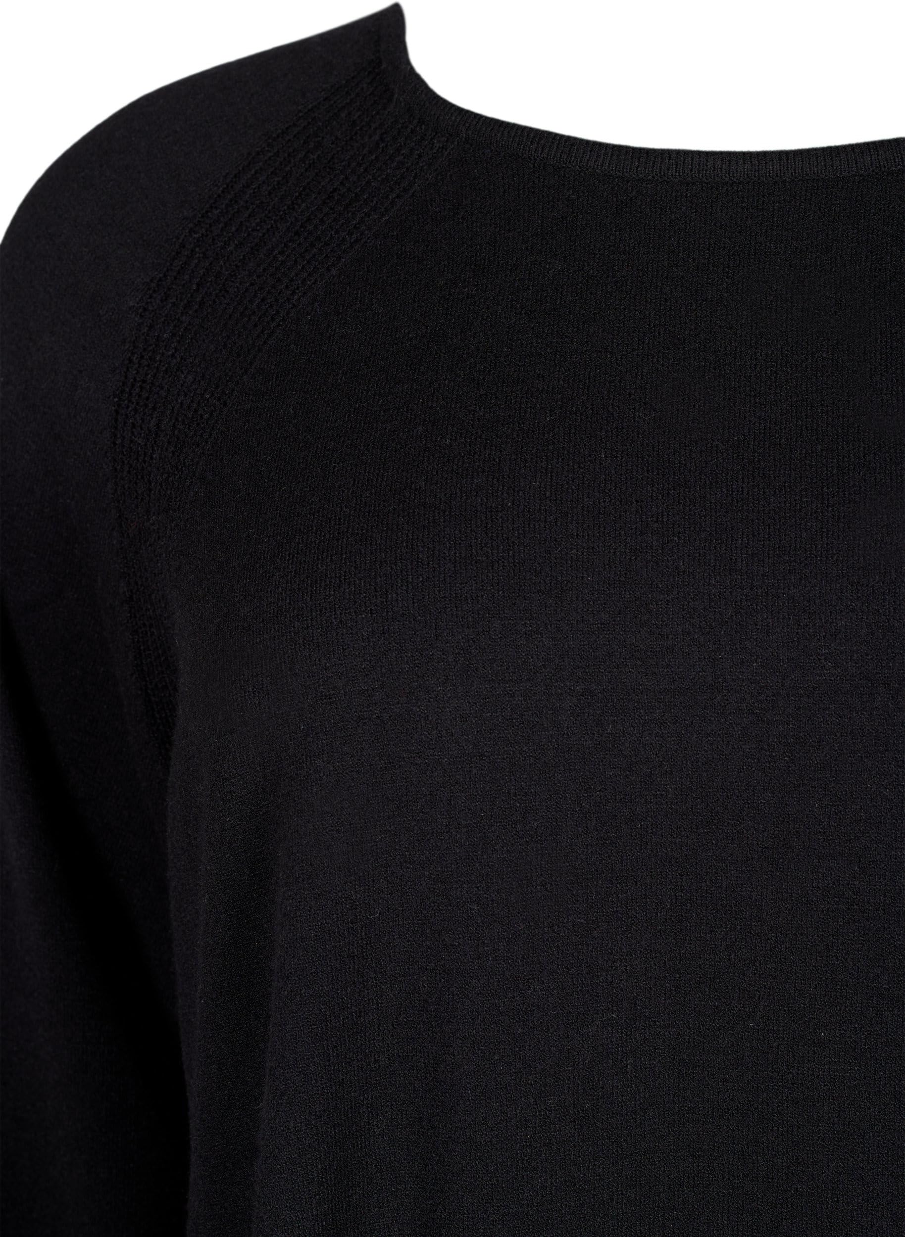 Zizzi Strickbluse Rundhals Pullover Große Größen Ecovero