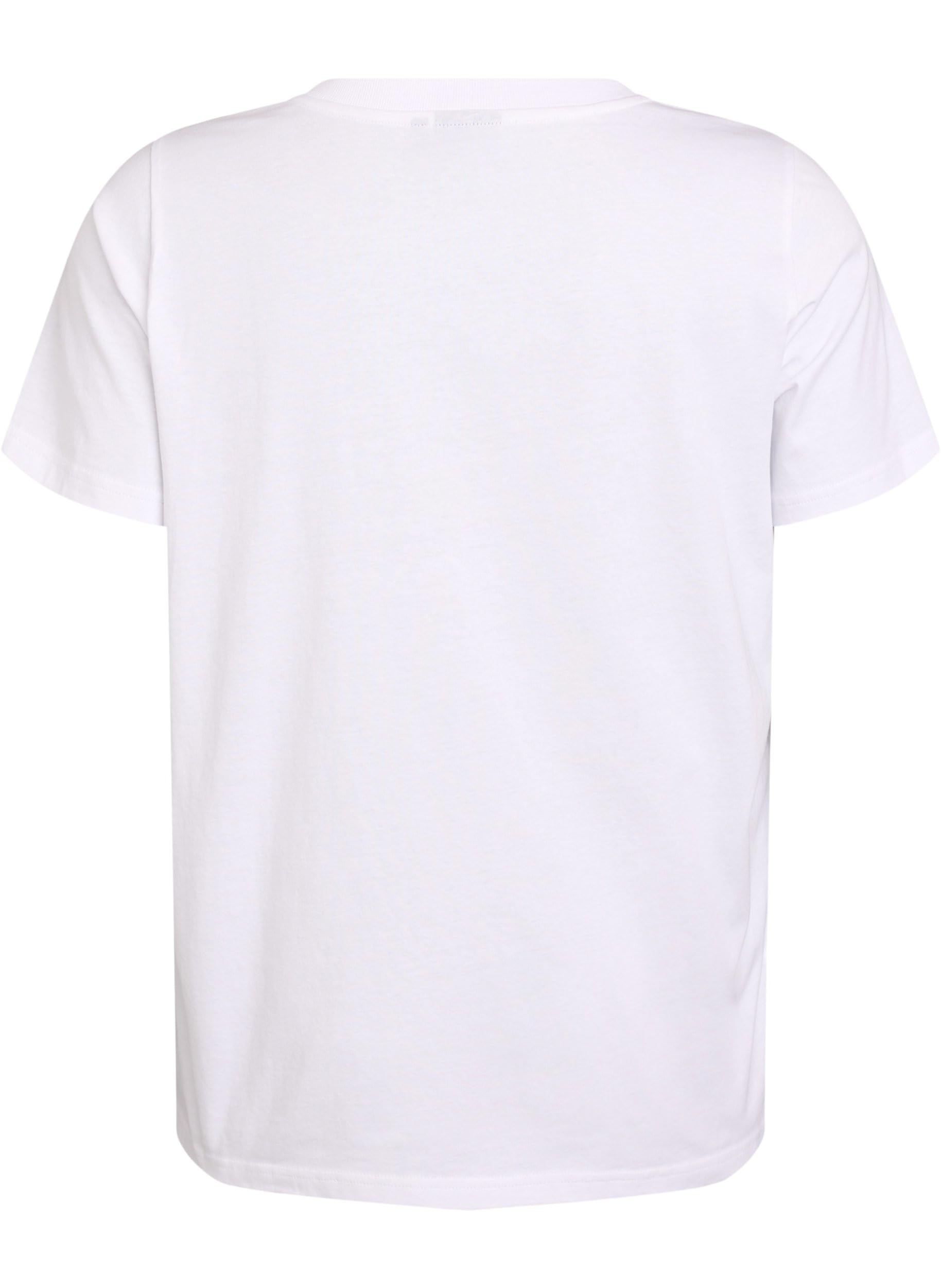 Zizzi T-Shirt Baumwolle V-Ausschnitt Shirt Schwarz 42-44