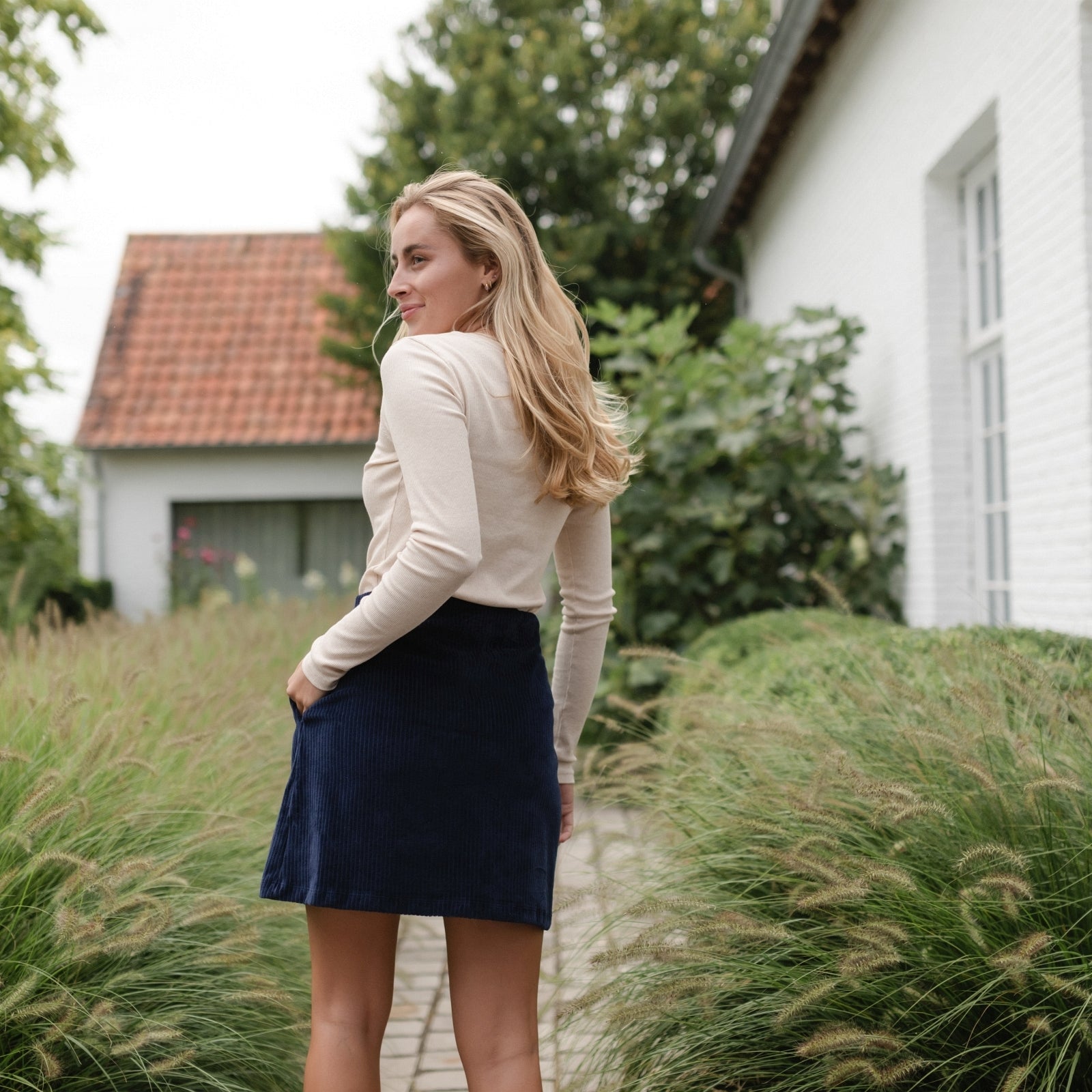 NORDLICHT Rosa Jersey Cordrock Bio-Baumwolle