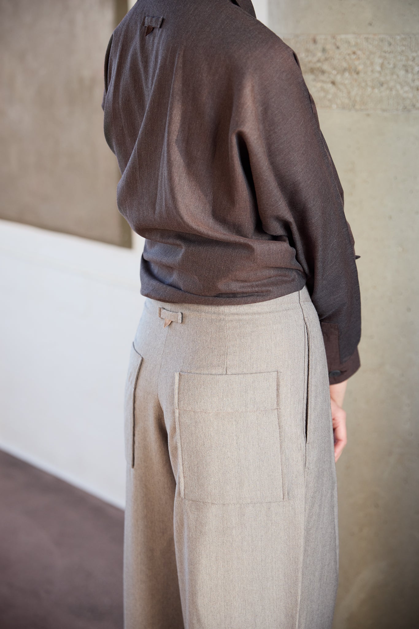 Christiane Strobel CLAIRE Bundfaltenhose Wolle Beige Gr. S