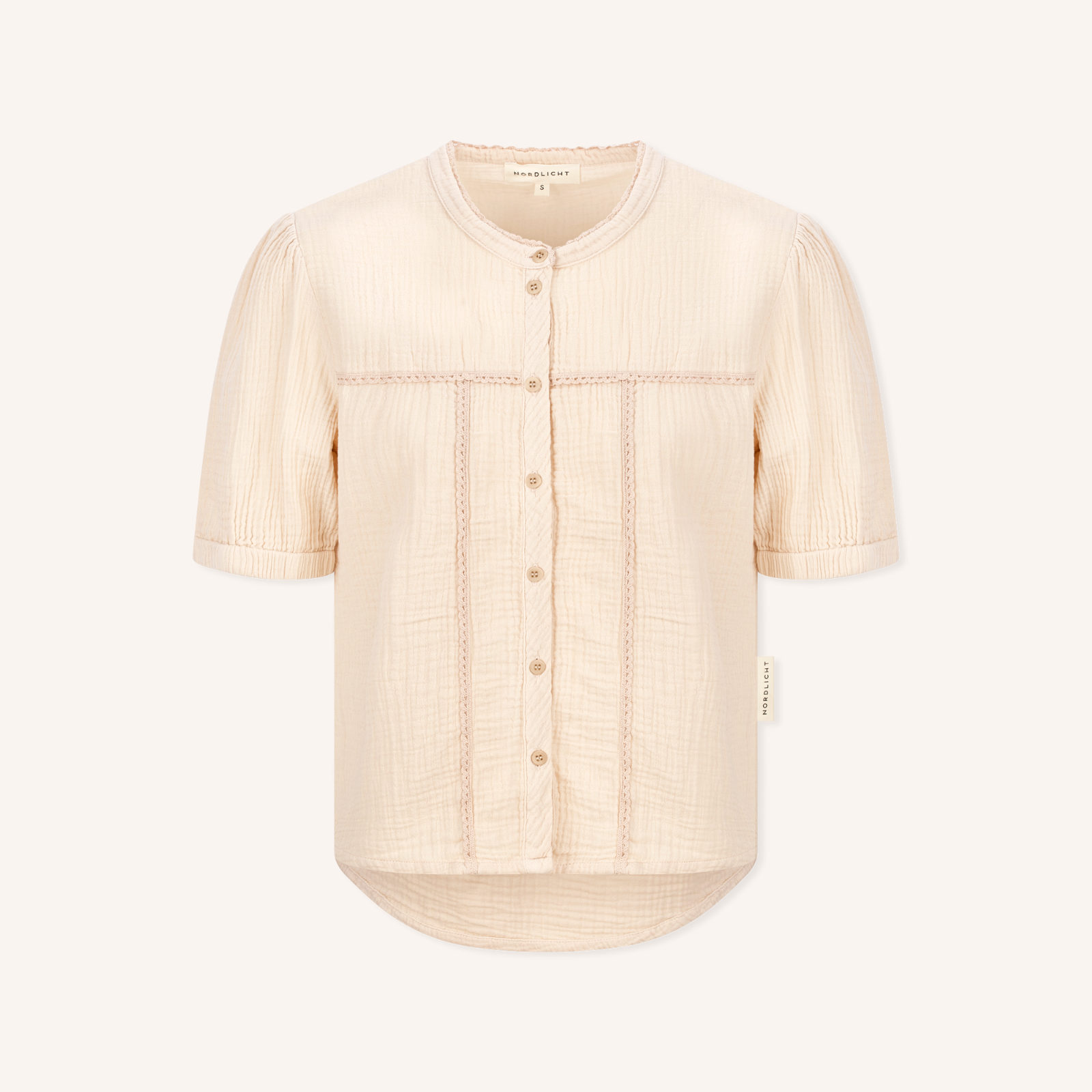 NORDLICHT Emi Musselin Bluse Natur Bio-Baumwolle