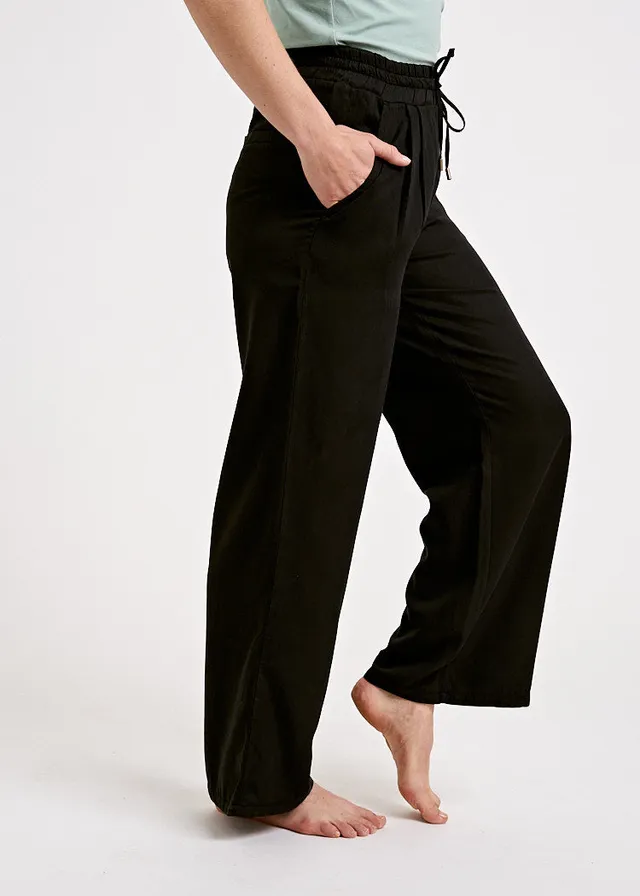 Wijld Amber Twill Hose Damen Black Lyocell 155g
