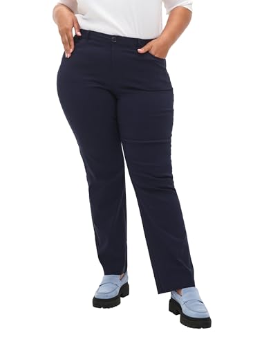 Zizzi Hose Damen einfarbig reguläre Passform Viskose-Stretch