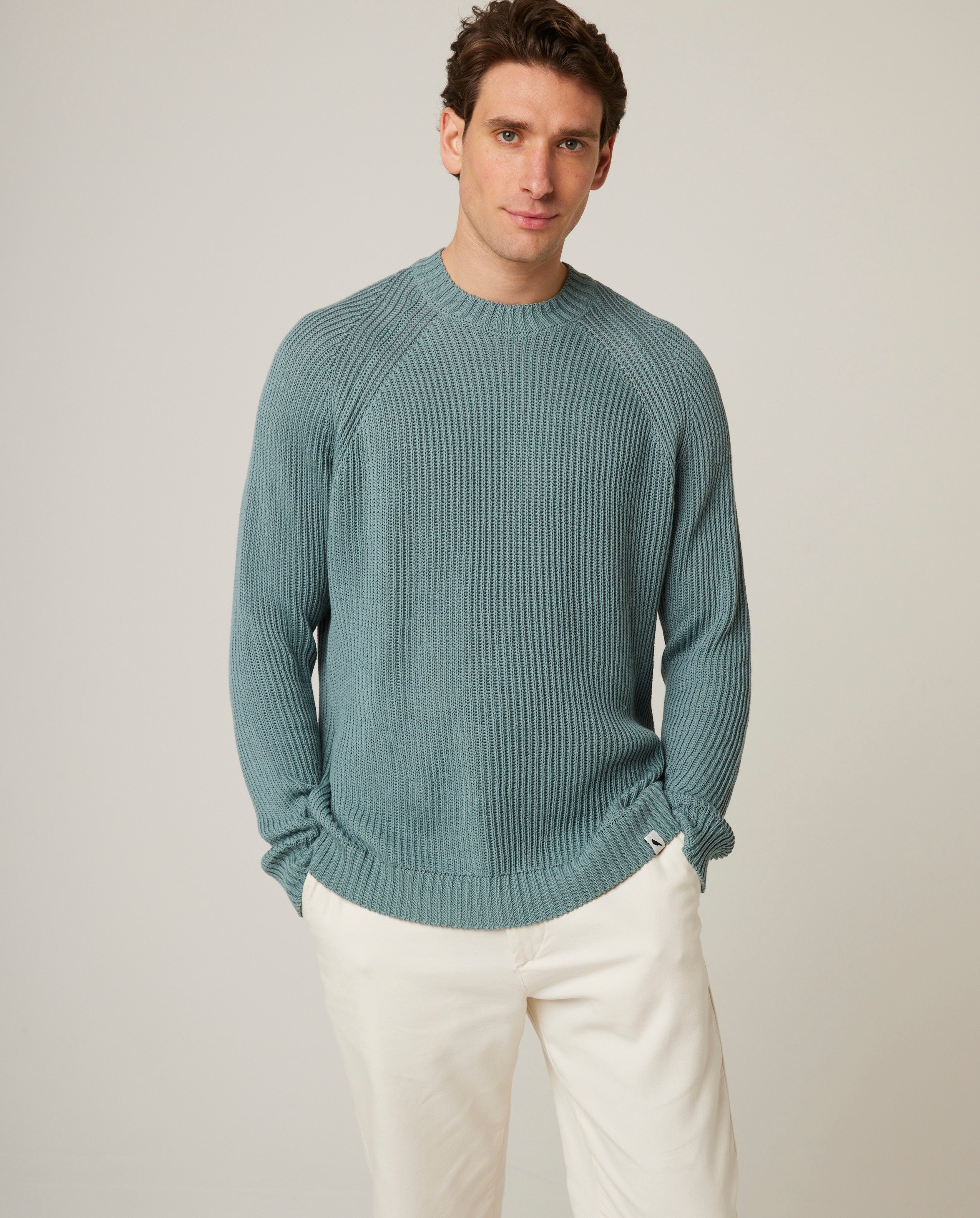 Peregrine Harry Strickpullover Herren Navy Baumwolle