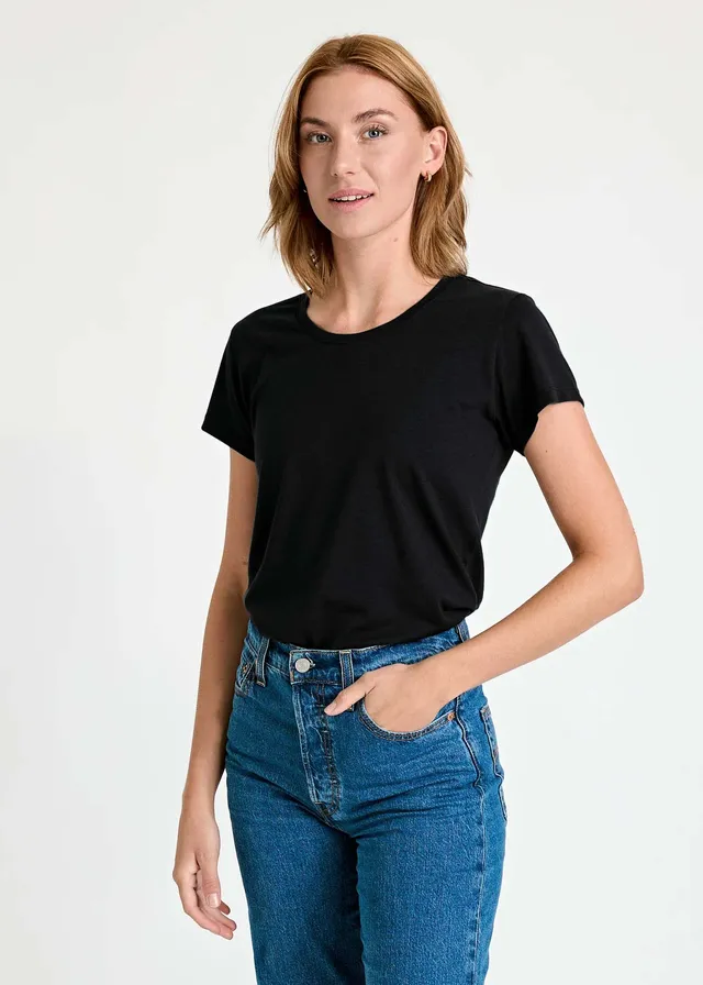 Wijld Sarah Black T-Shirt Damen Schwarz Holz